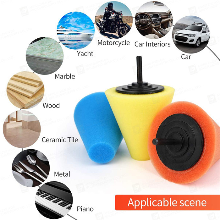180g 3 Inch Car Polishing Sponges For Drill Car Polisher Wheel Hub
