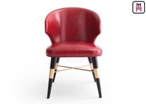 China New Luxury Five Star Hotel Upholstered Leather Metal Frame Restaurant Chairs With Crossed Gold Feet wholesale
