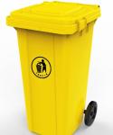 120L dustbin plastic sale price garbage containers plastic waste bin with wheels