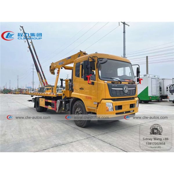 LHD Dongfeng Tianjin 6.3T 8T truck mounted hydraulic crane