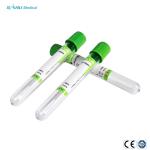 13x100mm Plastic Blood Collection Tubes Green Top Lithium Heparin Additive