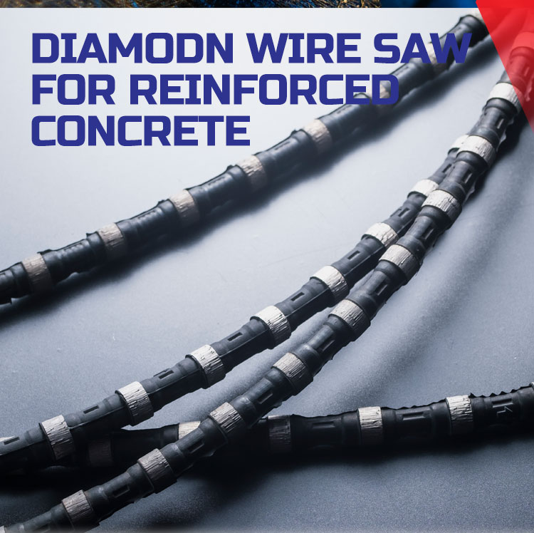 Customized Color Diamond Wire Saw Rope for Wet Cutting Concrete Cutting Tools