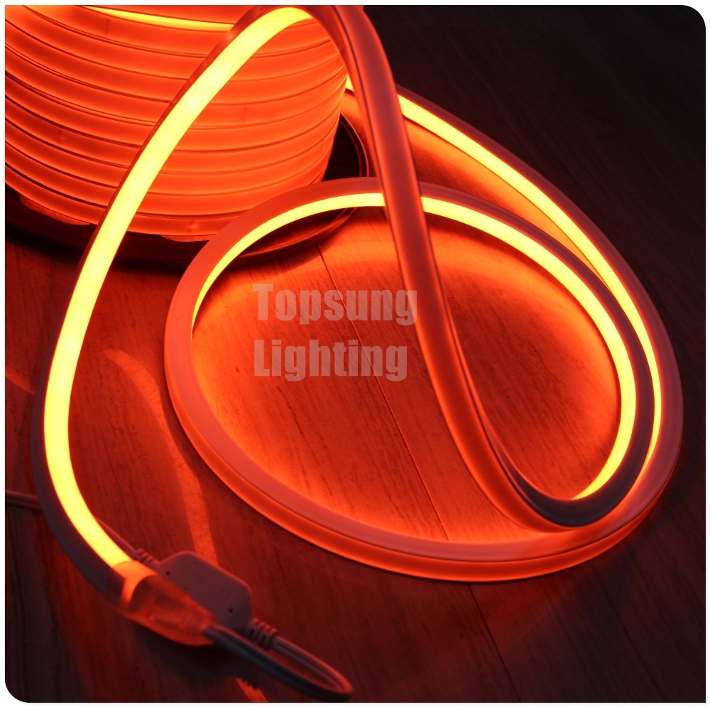 AC110v orange square flexible led neon strip rope light 16x16mm for shop decoration IP68