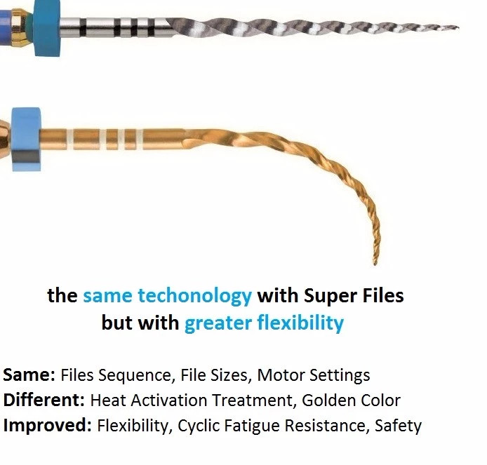 Sup-taper Files Gold With NITI CE / ISO / FDA Certificate Medical Products