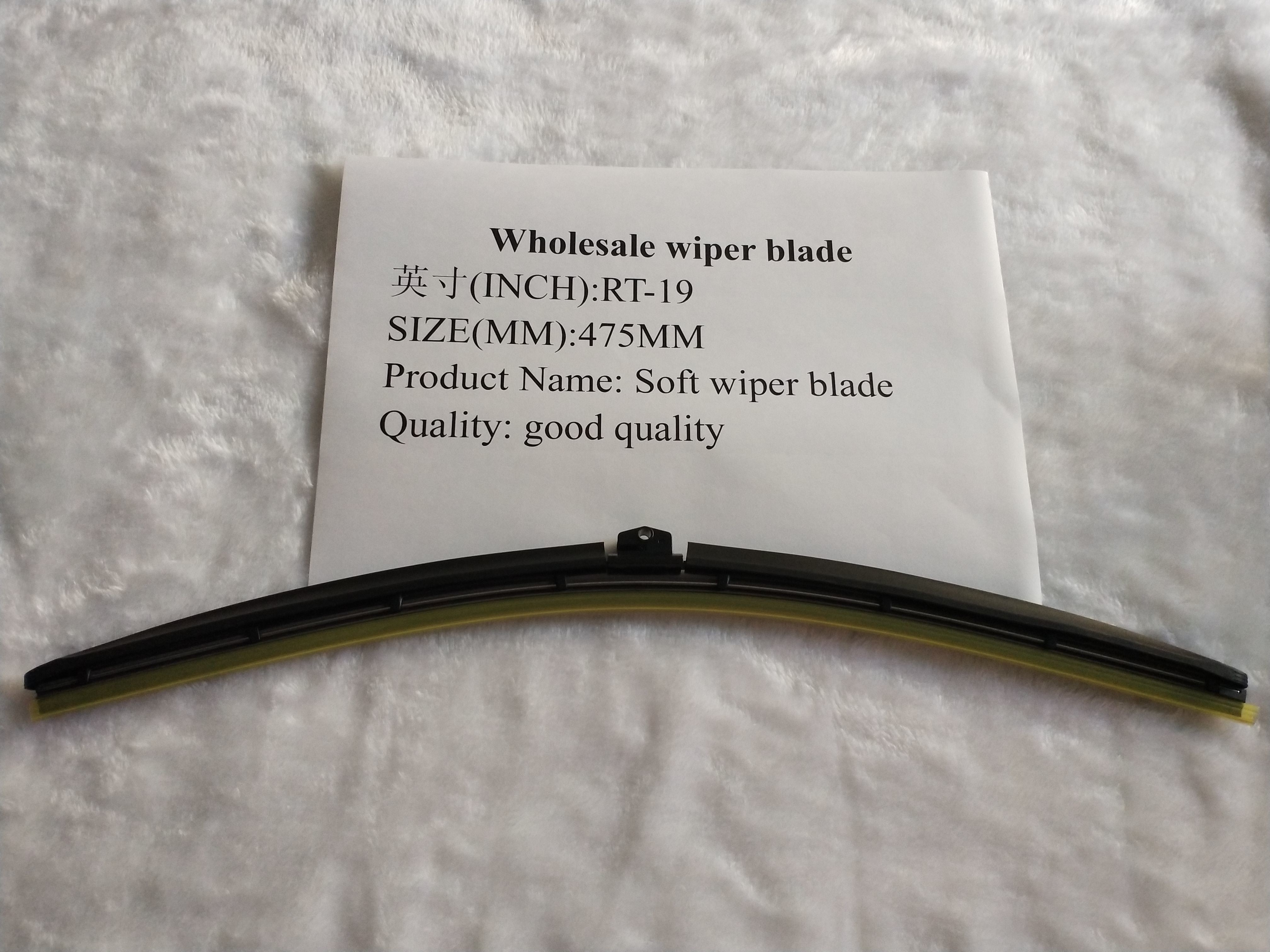 Auto Multifunctional Boneless Soft Wiper Blades 19'' High Duablity
