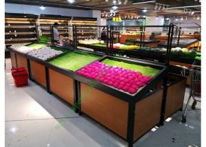 China 1 Layer Metal Wooden Retail Display Shelves For Grocery Shop 2 Years Warranty wholesale