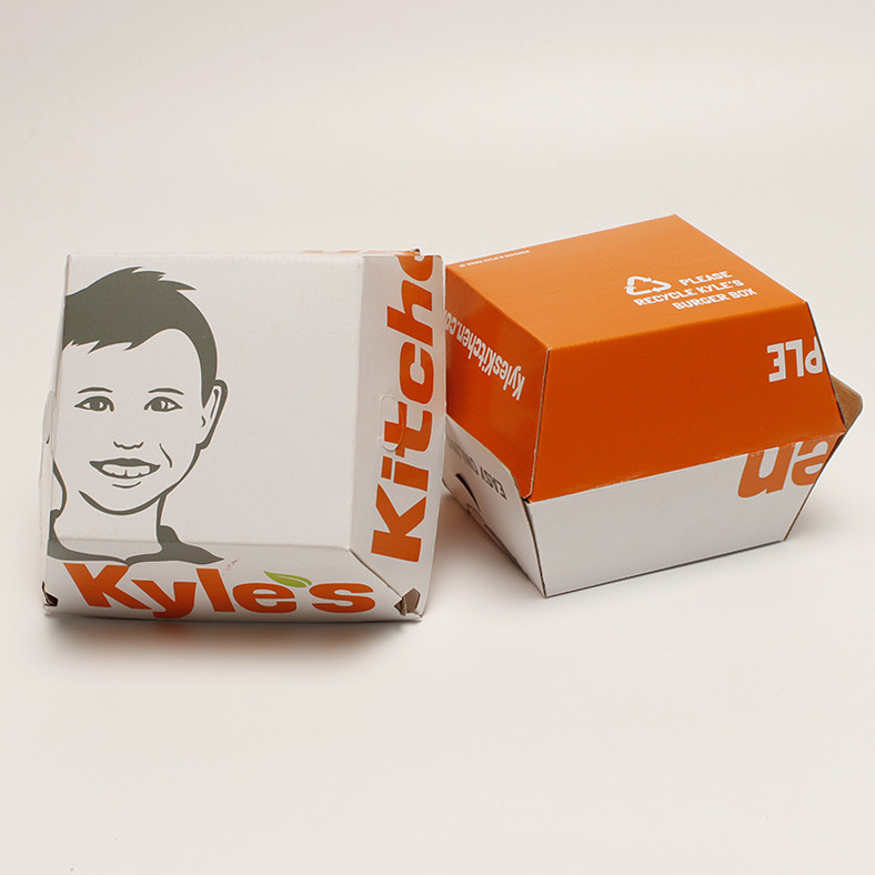Recyclable Fried Chicken Packaging Boxes Burger Paper Take Out Containers