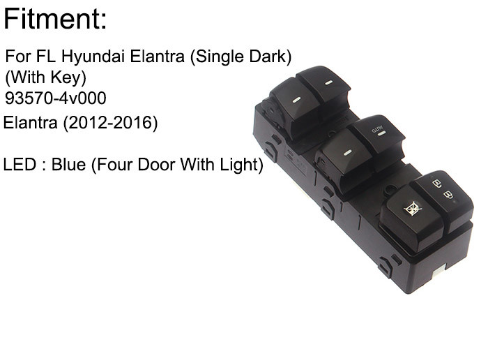 Auto Power window switch Front Left MT for Hyundai Sportage six key with red light 2011-2016 OE 93570-3W000