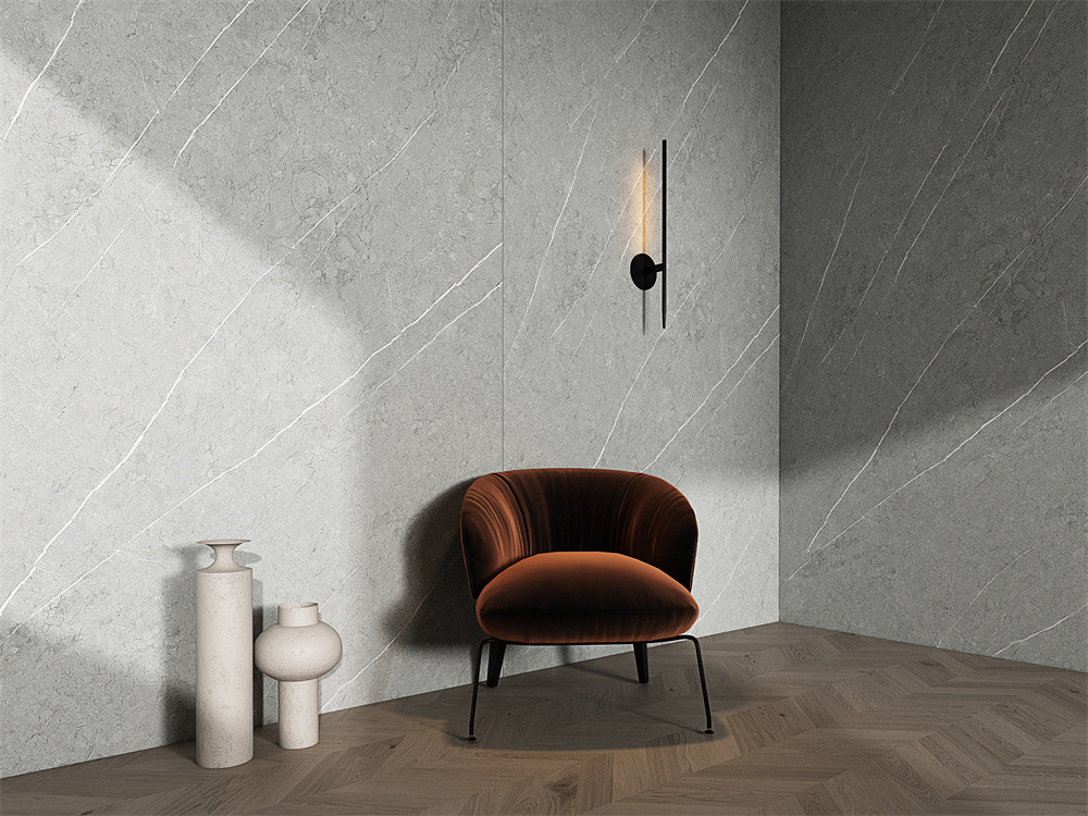 Grey Matt 1600x3200mm Antibacterial Outside Floor Porcelain Sintered Stone Slab And Porcelain Rock Slabs For Shower