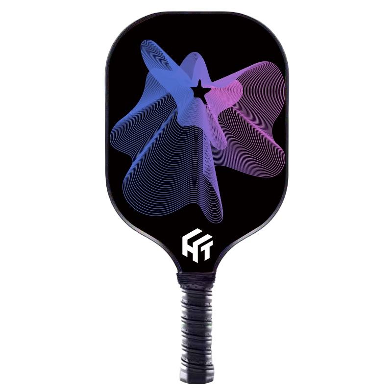 Fiberglass Custom Logo Print Pickleball Paddle with High Rebound and Anti-Skid Design