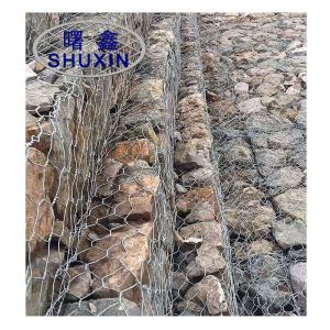 China 2.7mm Hexagonal Hole Pvc Coated Gabion Baskets 4x1x1 M wholesale