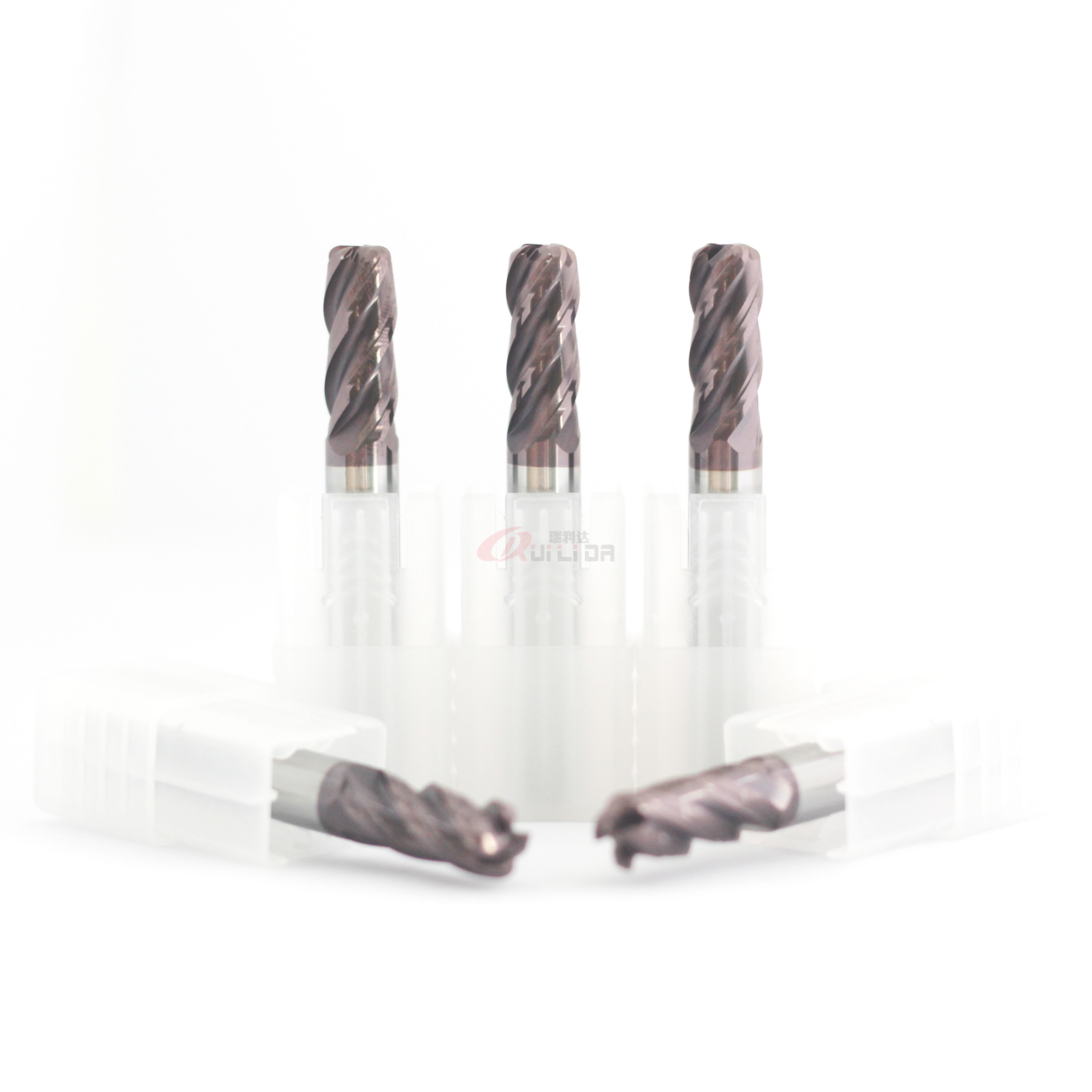 .050" 2mm Corner Radius End Mill Cnc Milling Bits HRC60 4 Flute