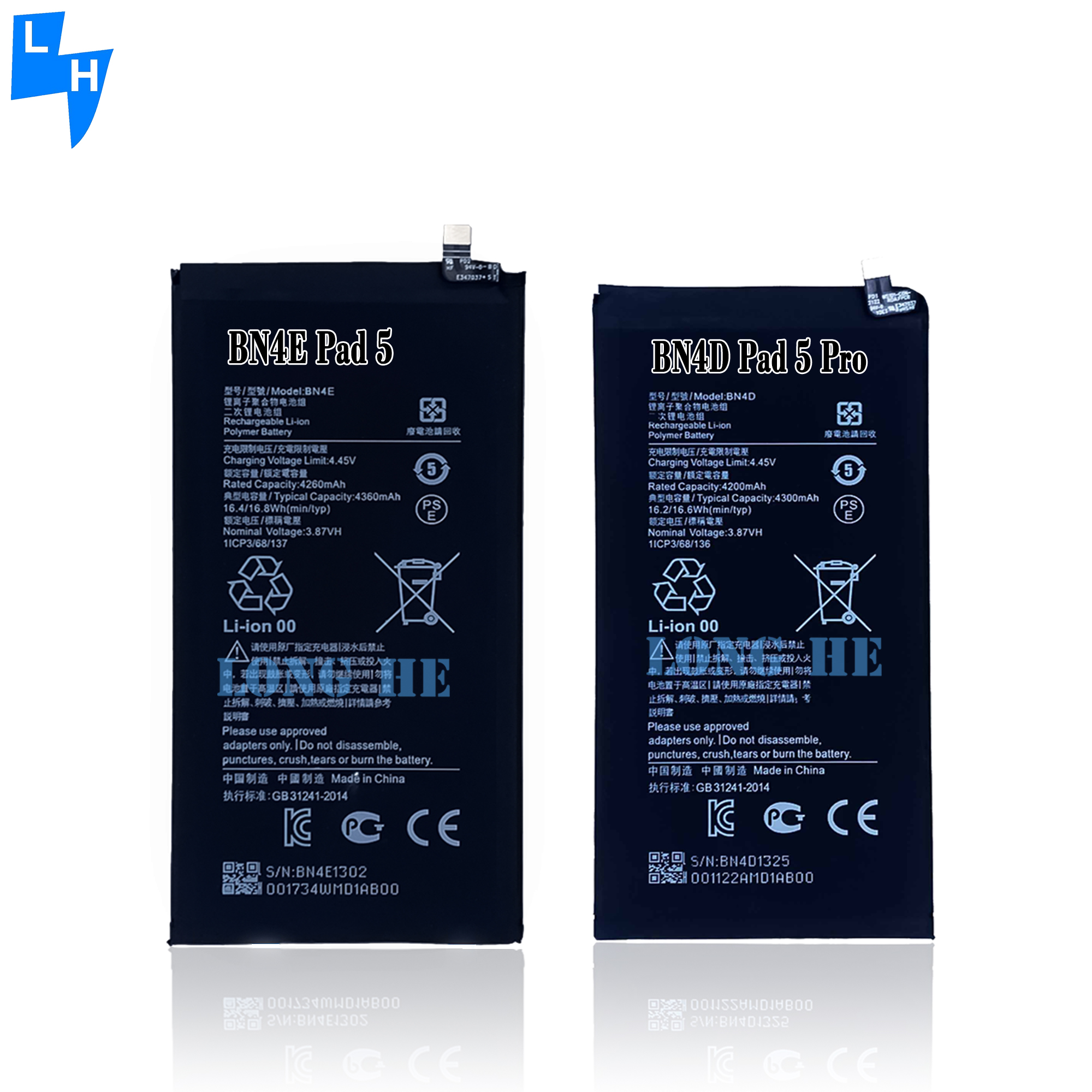Xiaomi MI Pad 1 2 3 4 4plus 5 5pro 5pro 12.4 Redmi Pad 2022 Battery AAA Lithium Polymer