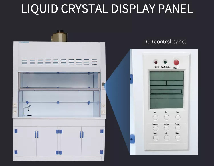 PP School Laboratory Furniture Chemical Biosafety Acid Resistant Fume Hood 1500mm