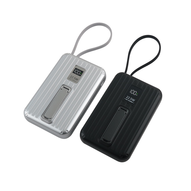 White Portable Power Bank with Accessory Cable Manual Box and 38.3 Passed