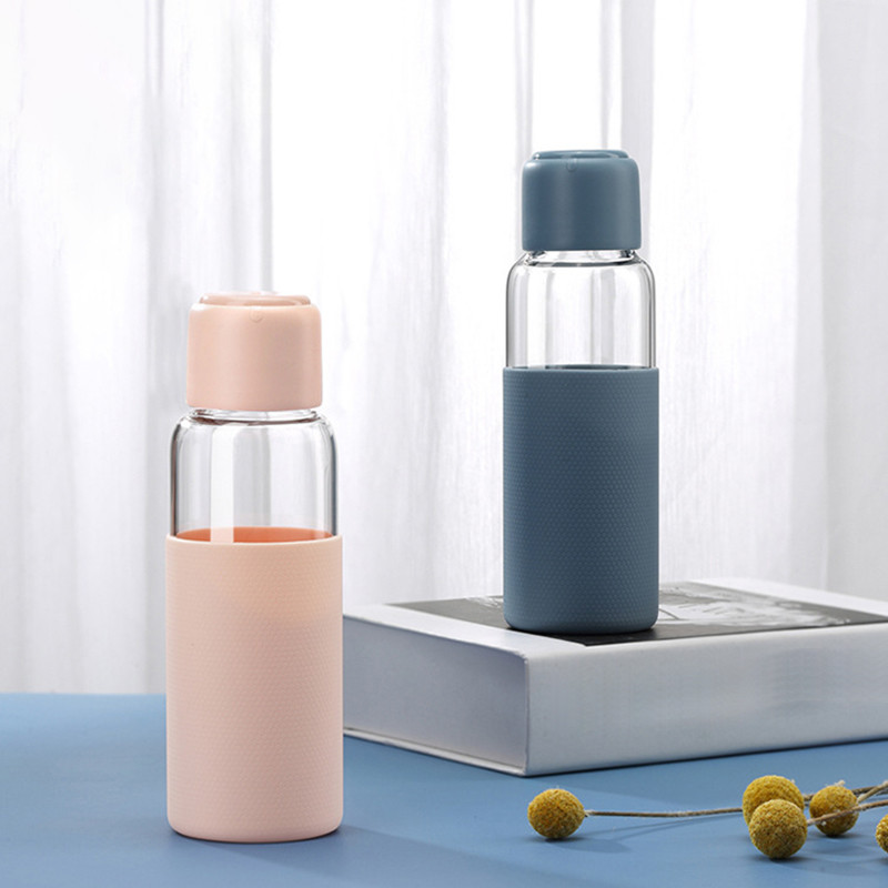 Anti Scalding Unbreakable Glass Water Bottle Custom Logo Printed 350ML Capacity