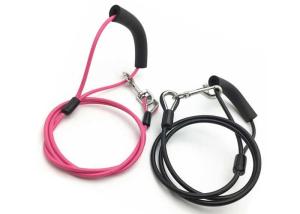 China 1.8 - 2.0mm Spring Hook Pet Tie Out Cable , Stainless Steel Dog Training Leash wholesale