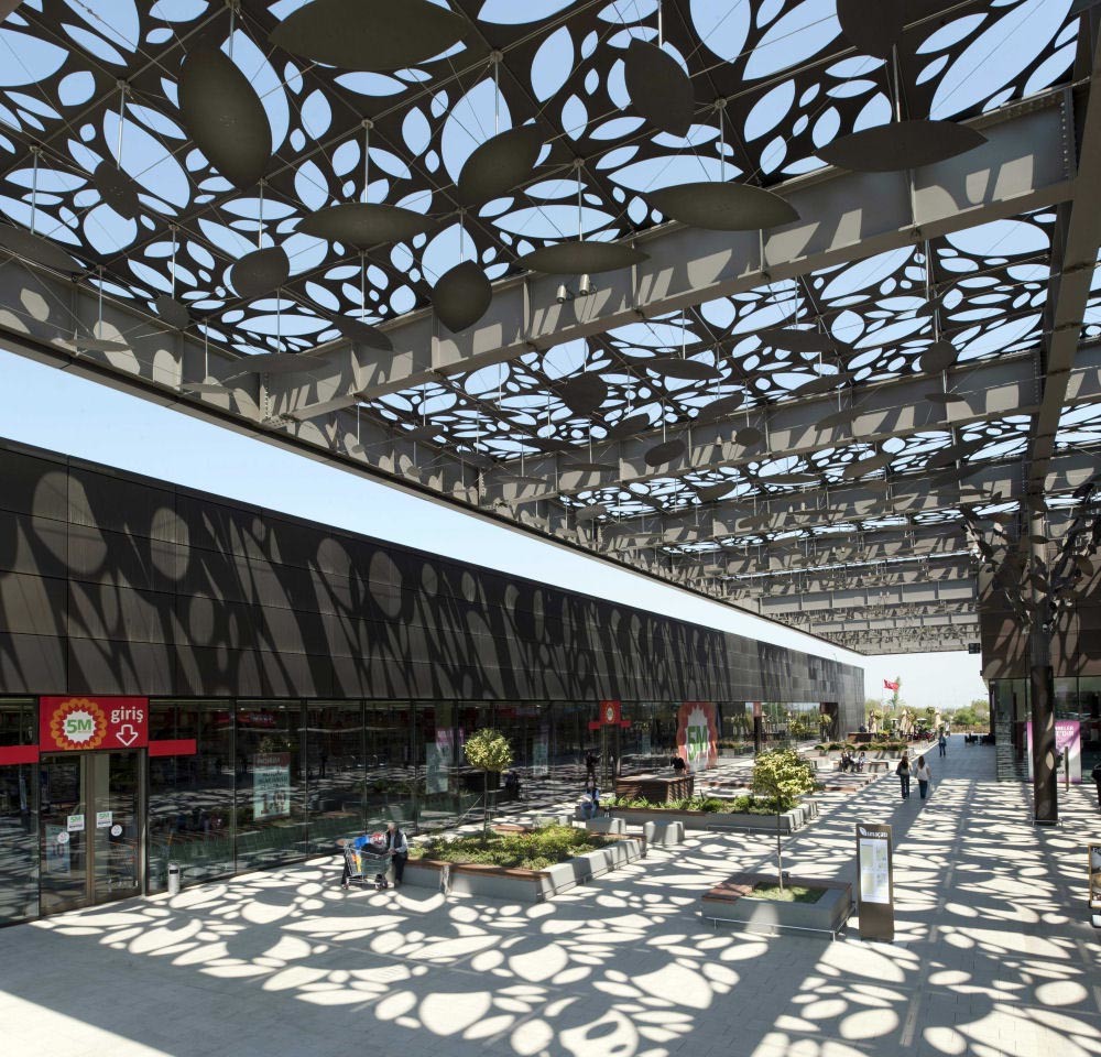 Powder Coating Aluminum Perforated Panels For Column Cover/Cladding