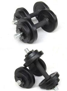 China 10kg 15kg 20kg 25kg 30kg black cast iron rubber coated dumbbells for sales wholesale