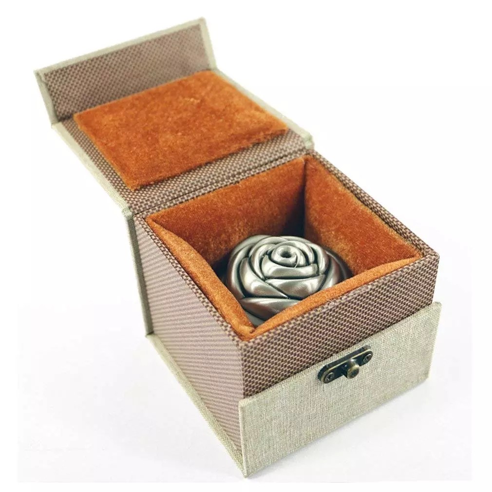 Preserved rose flower rose ring box ring boxes jewellery metal rose ring box wedding