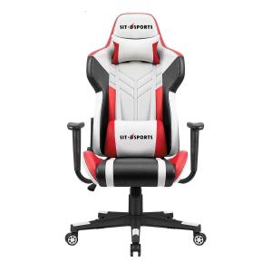 China Professional White PU Leather Racing Gaming Chair for Comfortable E-sports Experience wholesale