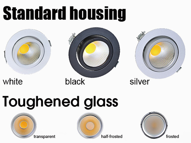 Excellent quality led commercial gimbal led downlight adjustable cob 50w downlight