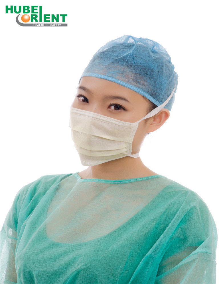 Non Irritating Medical Nonwoven Ties Disposable Face Mask OEM