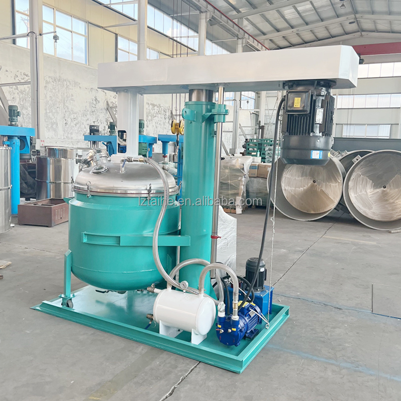 Hydraulic Lifting Vacuum Dissolver Electric Heating Jacketed Tank For Chemical Mixing