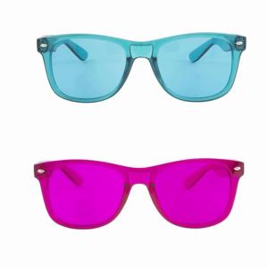 China Color Therapy Glasses Pro Style Set of 10 Colors,Colored Mood Relax Sunglasses wholesale
