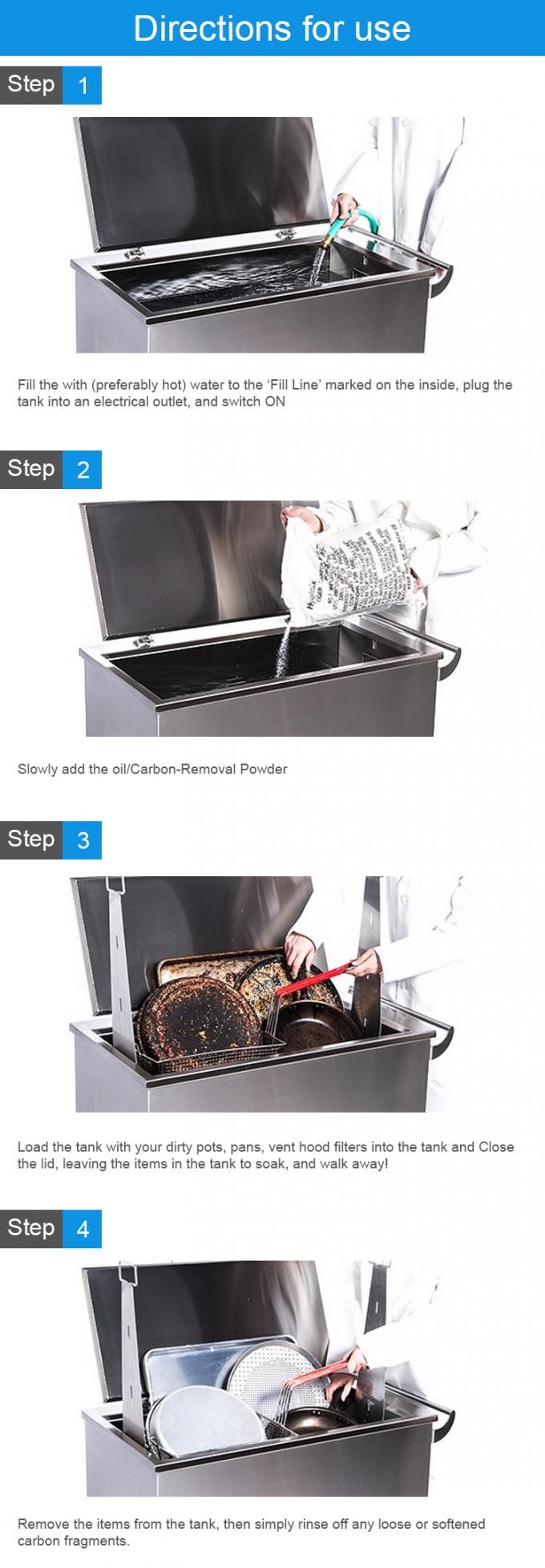 Restaurants Roasting Pan Soaking Tank with 1.5KW Heating Power 150L