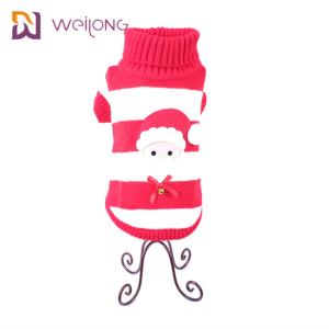 China Twisted Warm Turtleneck Cable Knit Puppy Christmas Sweater Embroidered patch wholesale