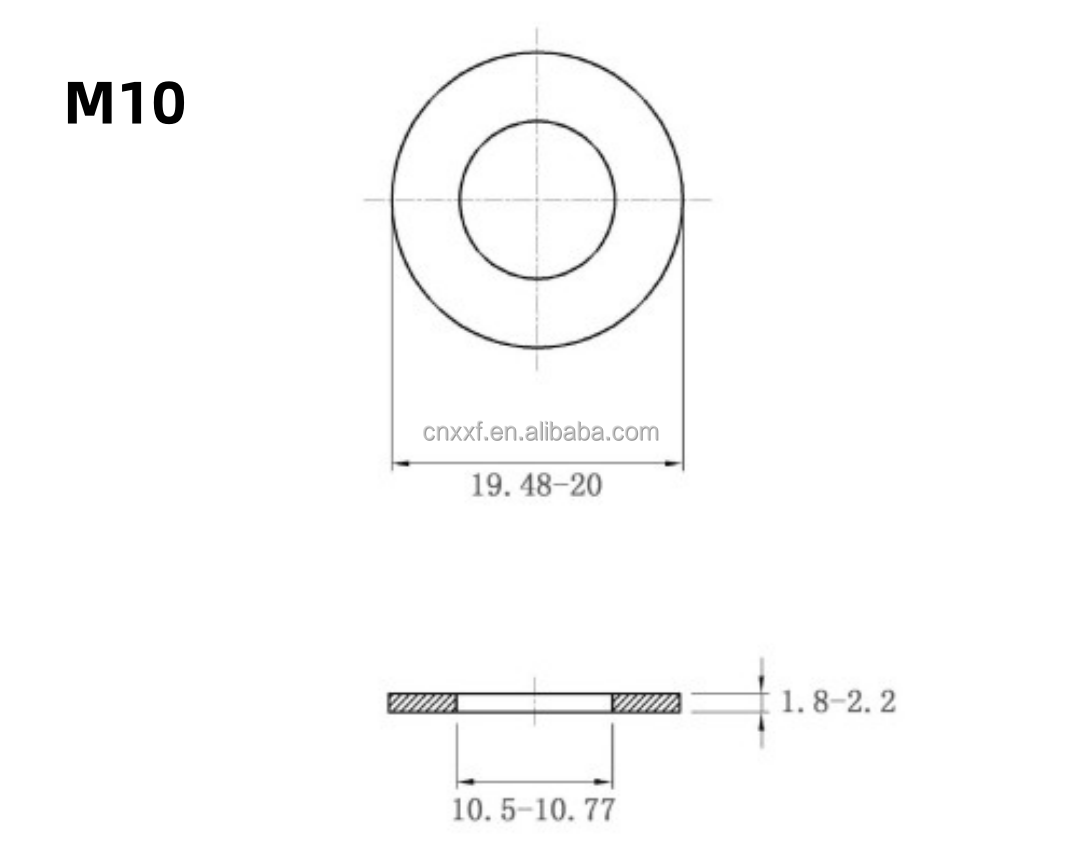 NXF 2507 DIN125 M6-M39 Duplex Stainless Steel Flat Washer Heavy Industry Approved for Flat Surface Durability Enhancement