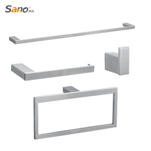 China Hotel Brushed Bathroom Hardware Accessories 4 Pieces Eco Friendly wholesale