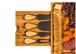 Extra Large Bamboo Cheese Board Natural Wooden Serving Platter Server