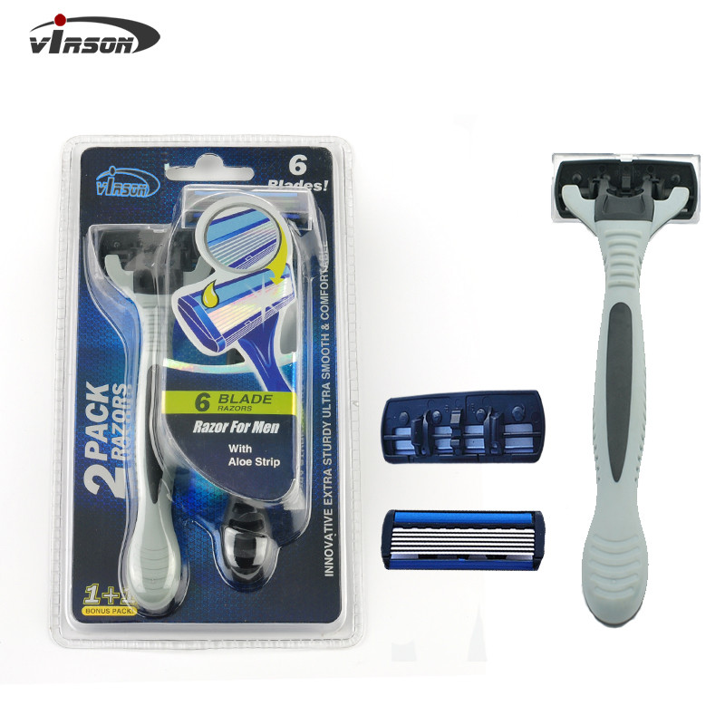 3-6 Blades Disposable Face and Body Hair Removal Razor Pack for Women with Razor Head Refills