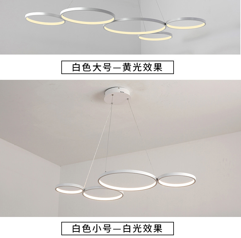 Aluminum lamp body simple, warm, two color, fantastic concept Chandelier