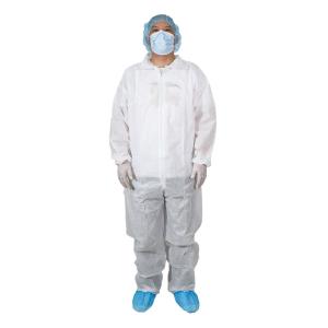 China Type 5/6 White SMS Disposable Non Woven Coverall Without Hood wholesale