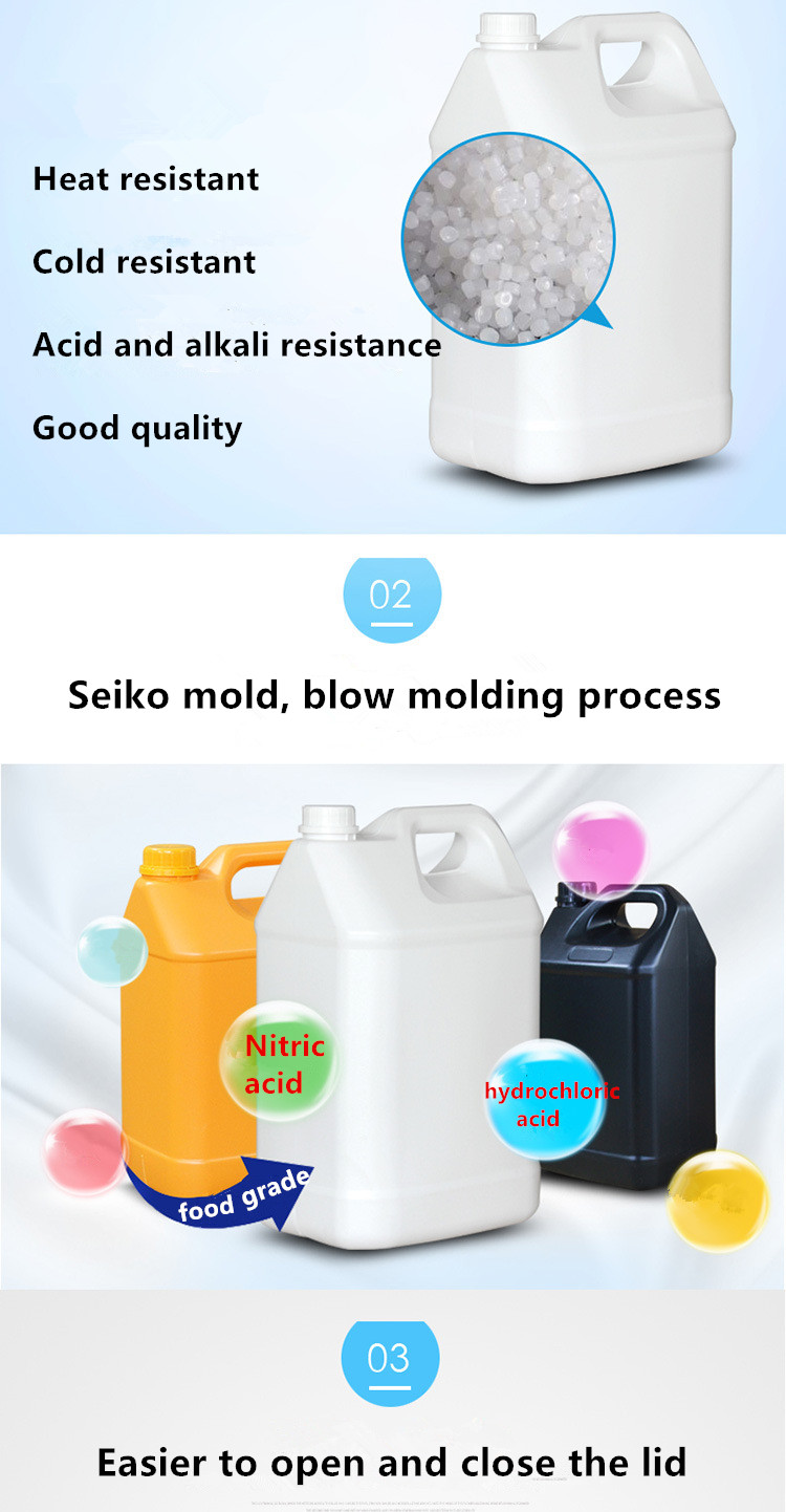 100% Material 1 Gallon HDPE Blue White Black Plastic Barrel Drum for Liquid Lotion Bottle