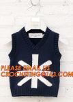Good quality hot kids knit vest pattern child sleeveless sweater, Fashion