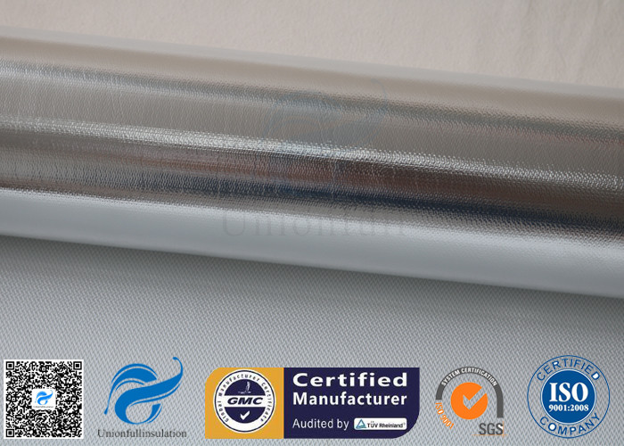 Heat Reflective 0.43MM 480G Aluminium Foil Fiberglass Cloth SDS Certification