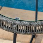 Minimalist Design Garden Set 2 Seating Outdoor Furniture Lounge Set for Poolside
