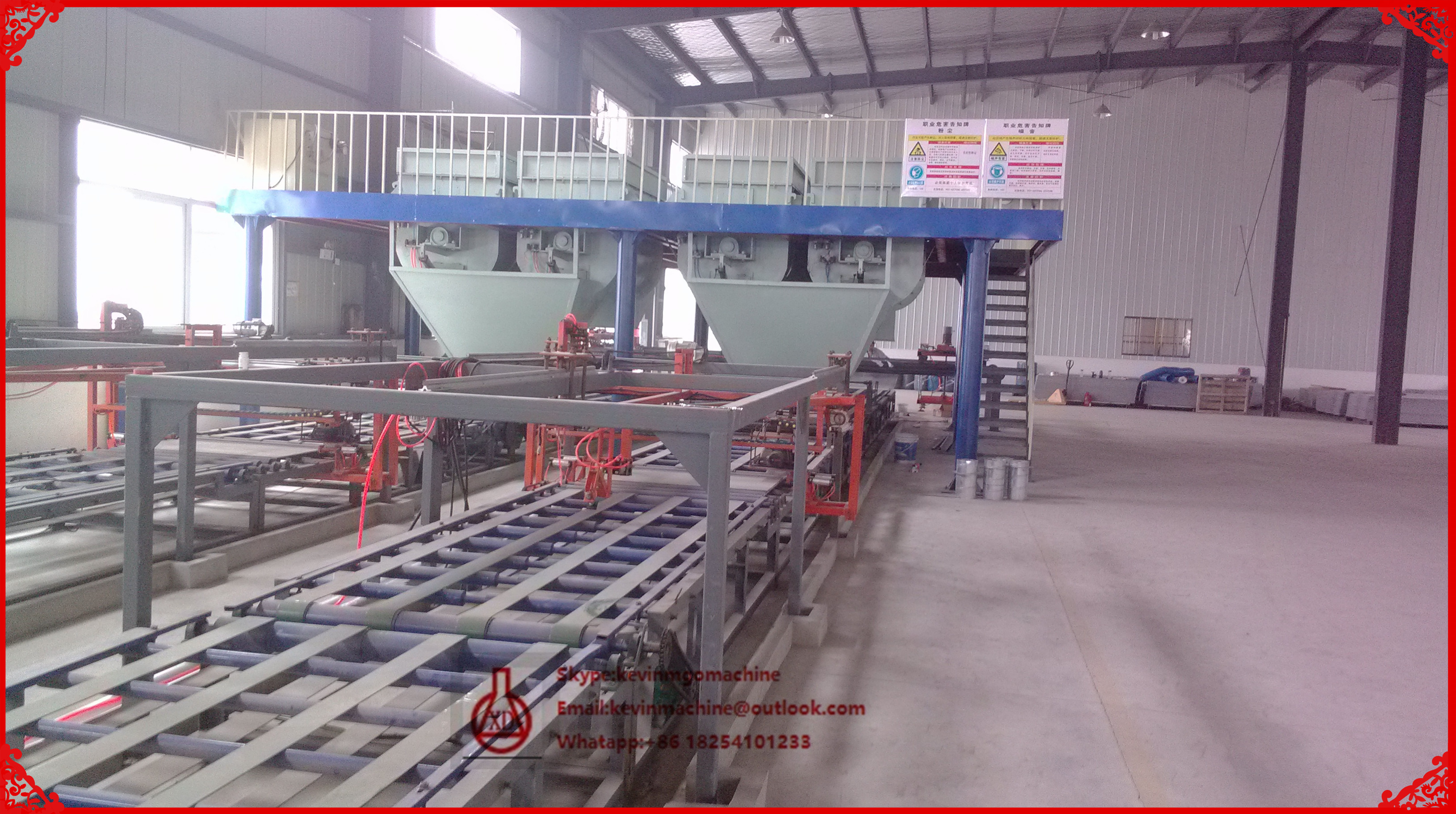 Rolling / Moulding / Laminating Magnesium Oxide Board Production Line High Speed