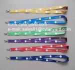 Printed colour polyester neck ribbons with breakaway buckle,