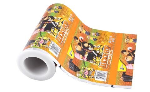 Laminated plastic package film roll gravure printing handling PET/PE laminating film roll for food packaging