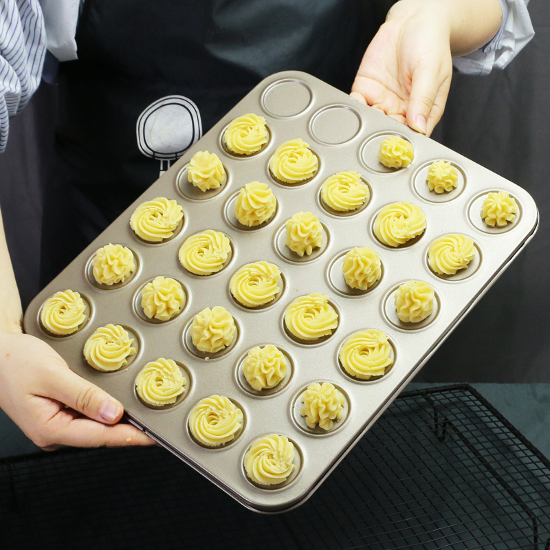 Bakeware Kitchenware Baking Pans Carbon Steel Non Stick Round Cupcake Muffin Pan Macaron Baking Pan