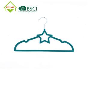 China 360 Degree Swivel Hook Kids 33cm Slim Velvet Hangers wholesale
