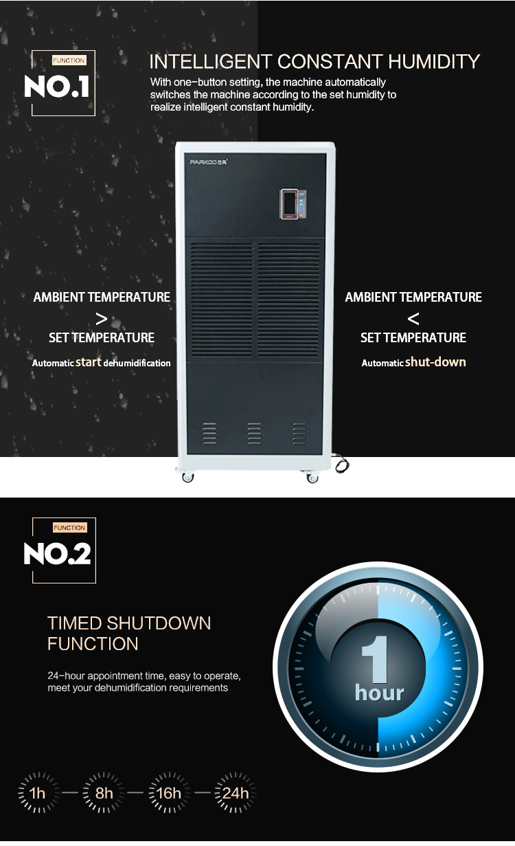R410a 288 Litres / Day Industrial Air Dehumidifier For 300M2 Space