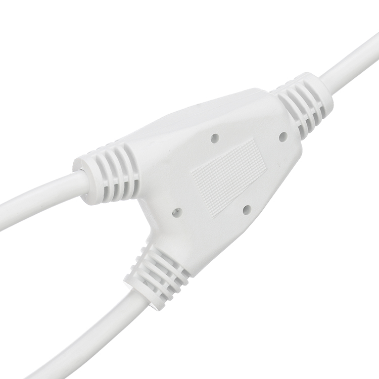 Certified SNI 2 Pin With Earth Contact Schuko Plug to 2XC13 Female Y Type Splitter Power Cord SNI Extension Cord 250V/16A