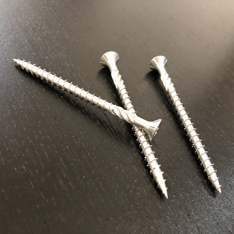 8G x 40mm Stainless Steel 304#10 Star Drive Double CSK Head w/ Ribs, Type 17 Point Outdoor Deck Screws