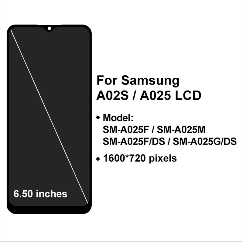 6.5" Galaxy A02S LCD Display SM-A025F/DS Touch Screen Digitizer